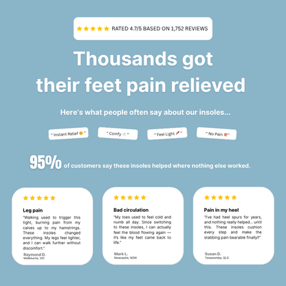 Orthotic - Grade Relief Insoles™ - Pillow Sole